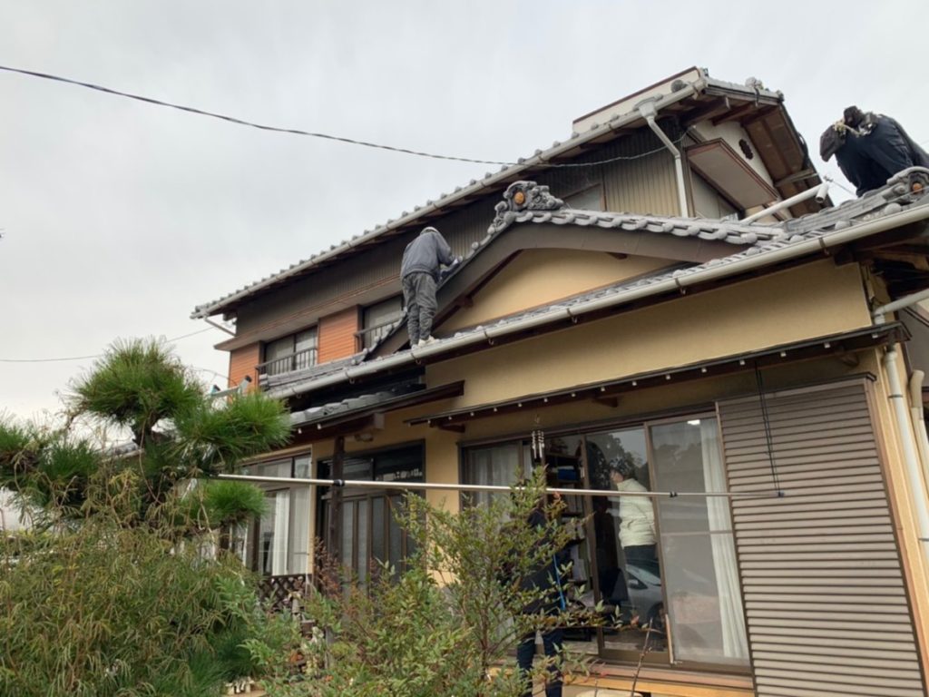 外壁塗り替え工事　現場確認