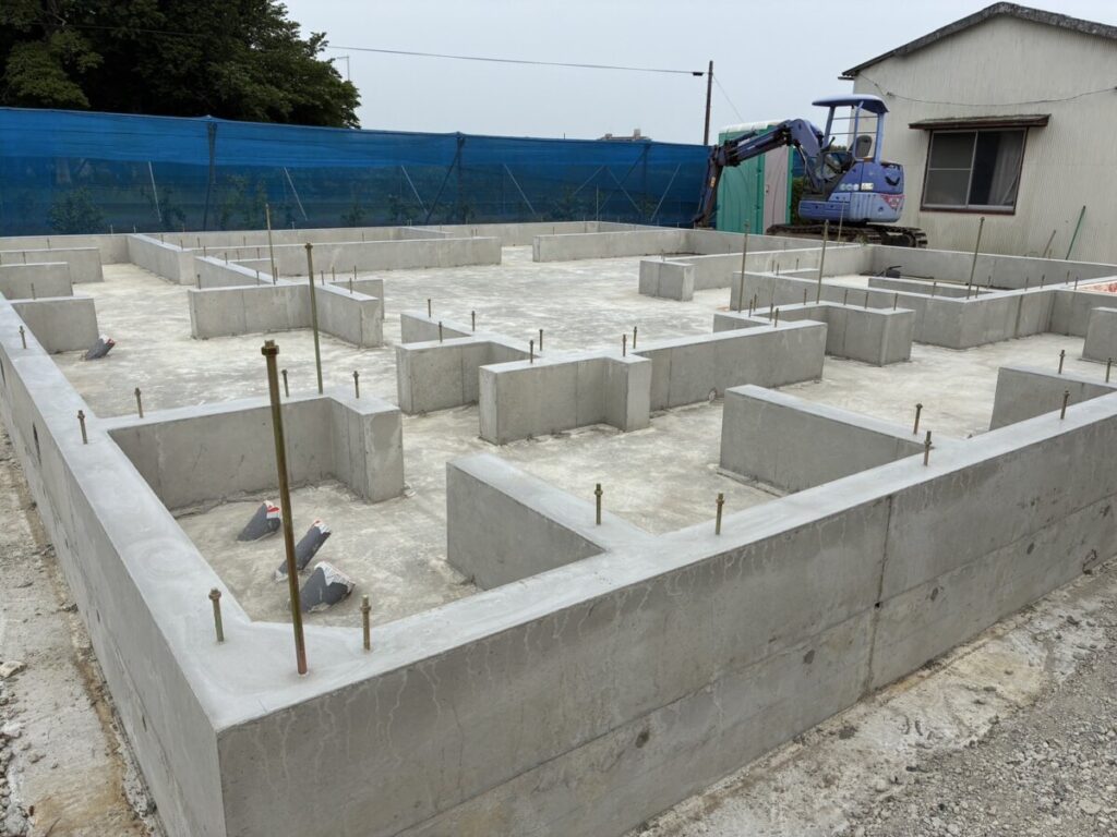 中央区中郡町　Ｉ様邸　基礎工事完了